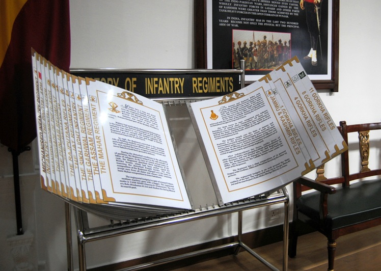 Description and history of each infantry regiment.