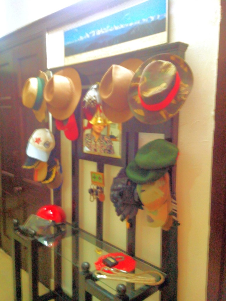 The wife of Major Sa'ab's CO was kind enough to let me click a picture of her elaborate cap stand. 