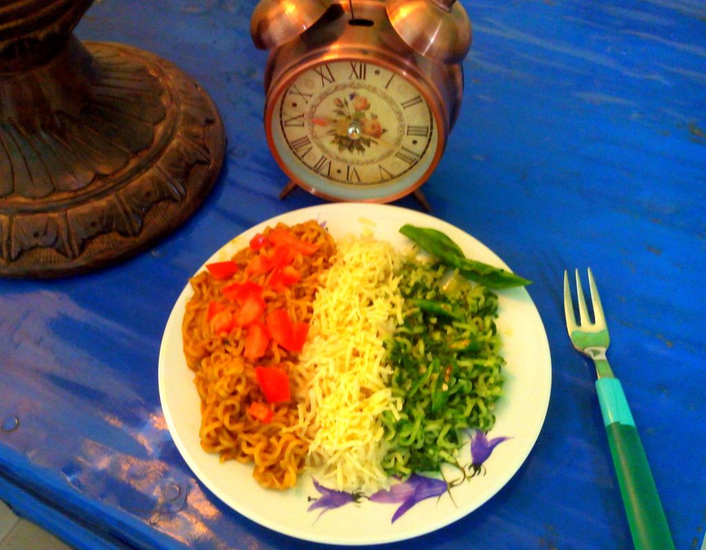 Cook a tricoloured recipe. Ye lo ji Tiranga Maggi!